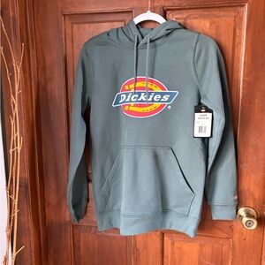 Dickies Logo Hoodie Women’s Small Green Pullover Sweatshirt NWT